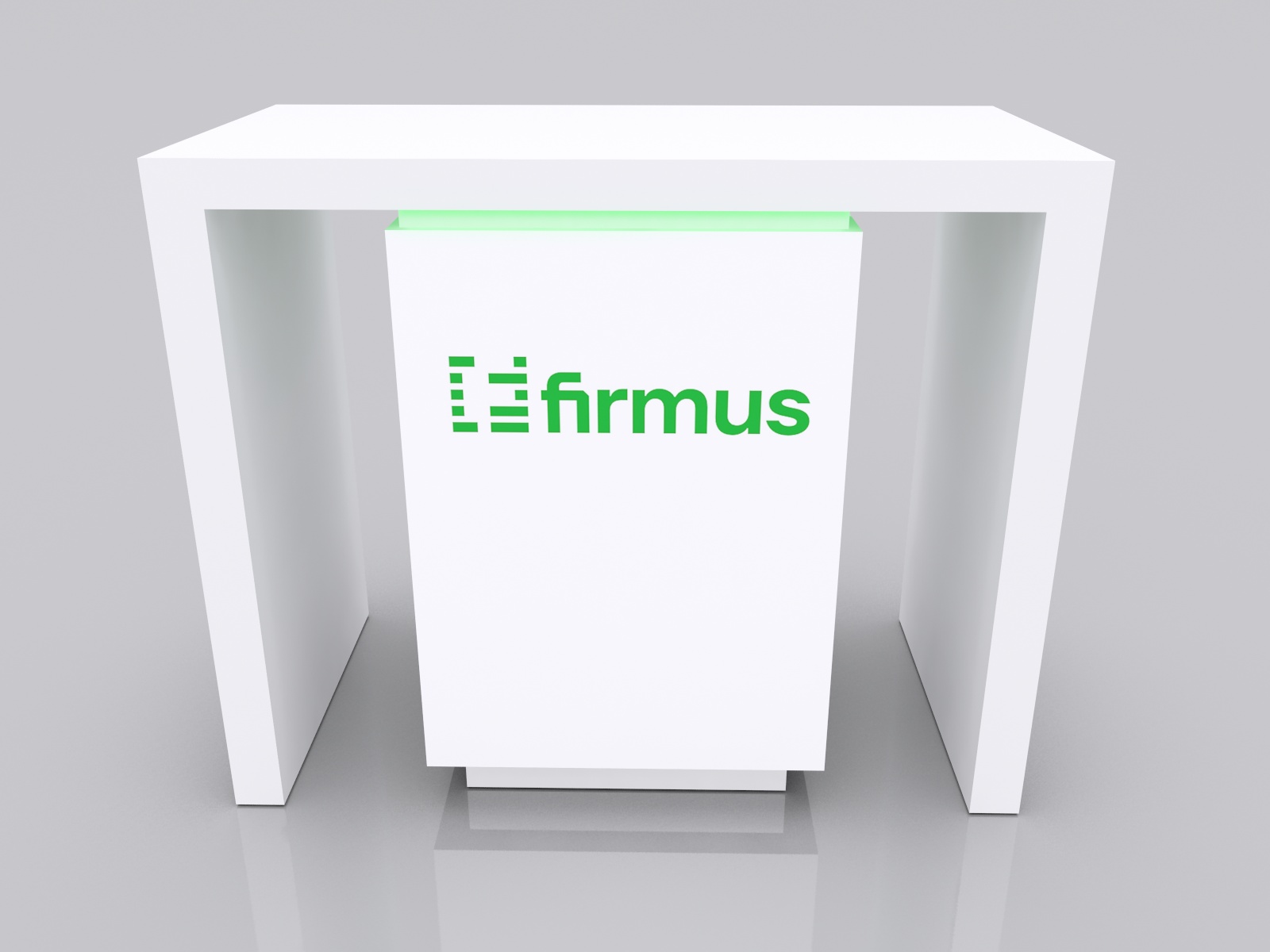 MOD-1743 Waterfall Workstation Counter -- Image 2