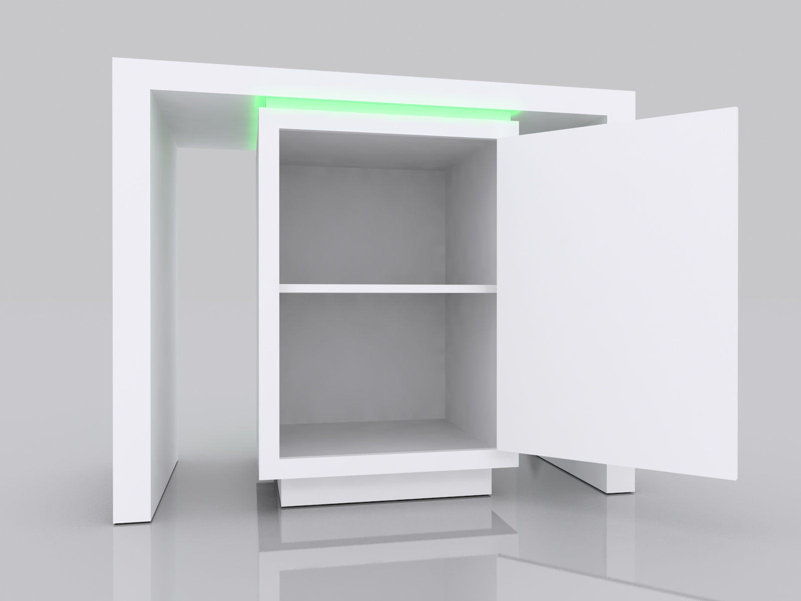 MOD-1743 Waterfall Workstation Counter -- Image 4