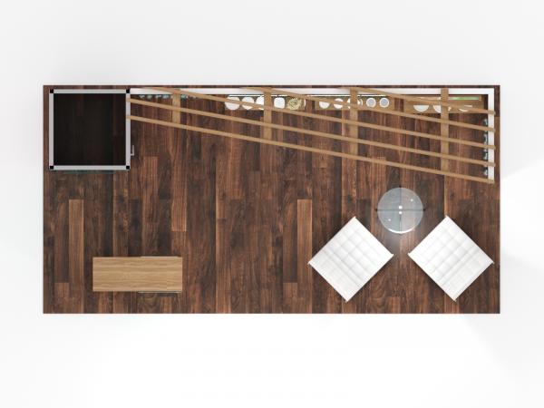 ECO-2126 ecoSmart Sustainable Trade Show Display -- Plan View