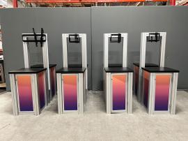RENTAL: (4) RE-1257 Double-Sided Square Pedestal Kiosks -- View 2